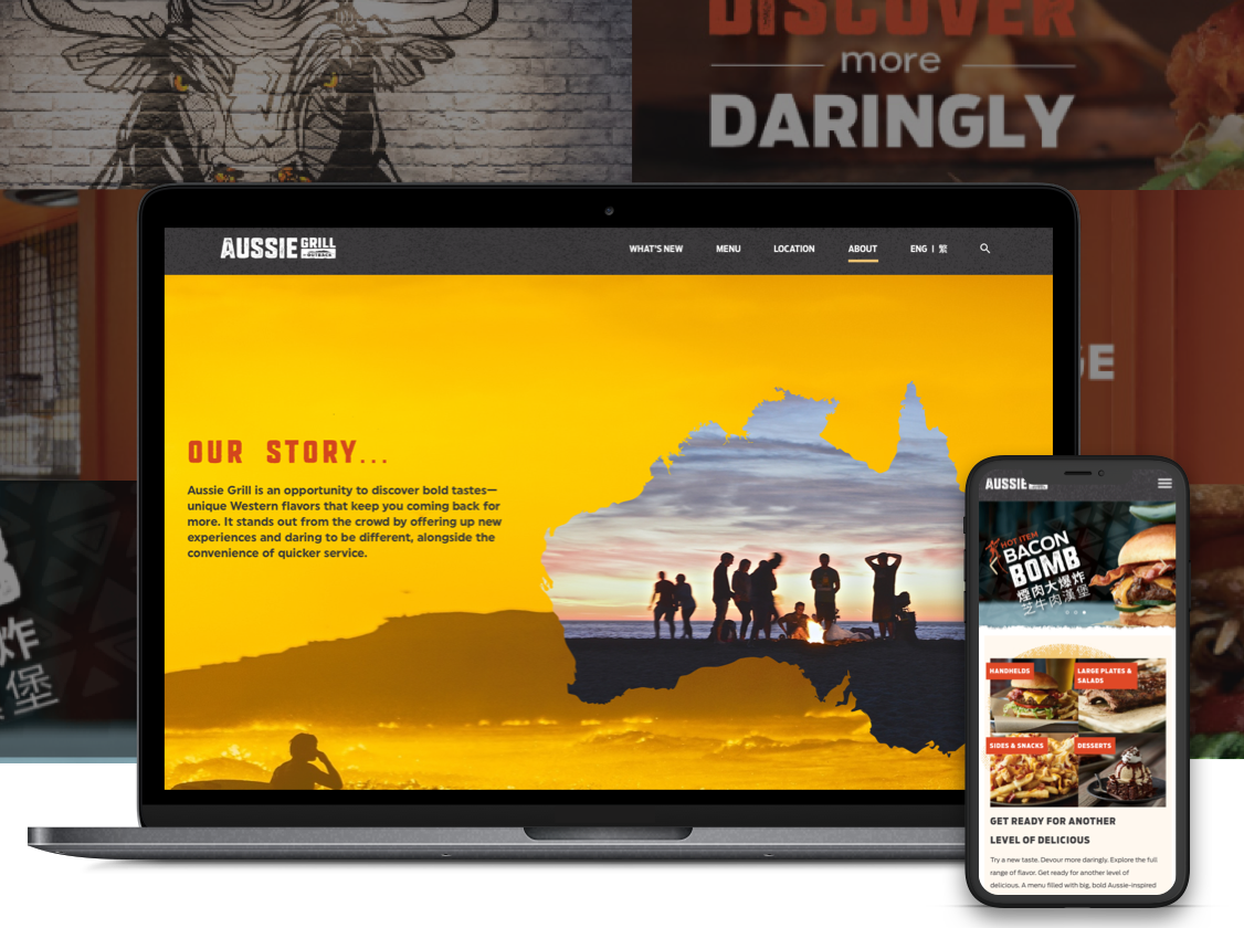 Mobile App and Website for Aussie Grill by Outback Legato